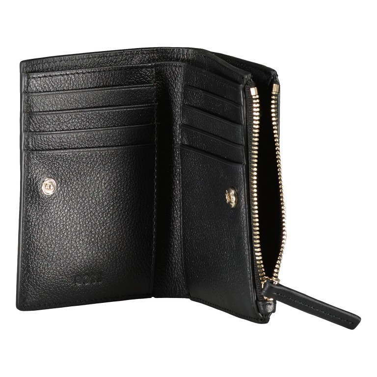 Geldbörse Alyce Flap Wallet, Farbe: schwarz, cognac, weiß, Marke: Boss, Abmessungen in cm: 12.5x9x2, Bild 4 von 4