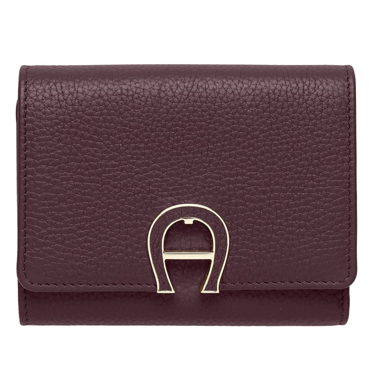 Geldbörse Selena mit RFID-Schutz, Farbe: schwarz, rot/weinrot, Marke: AIGNER, Abmessungen in cm: 12.5x12x3, Bild 1 von 3