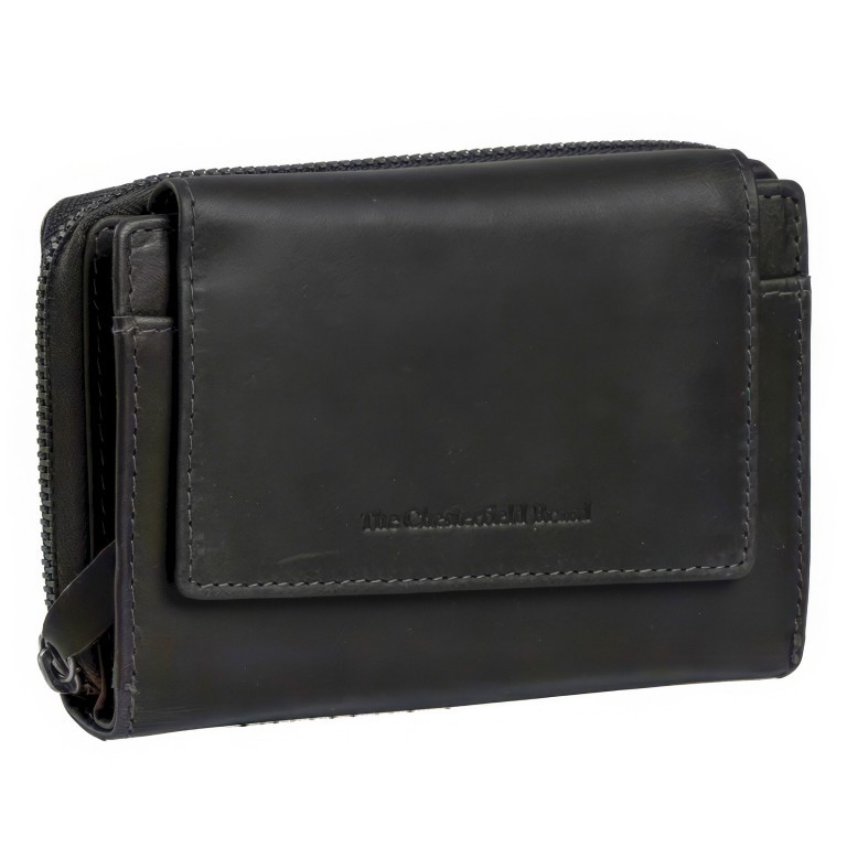 Geldbörse Ascot mit RFID-Schutz, Farbe: schwarz, cognac, Marke: The Chesterfield Brand, Abmessungen in cm: 13.5x9x3, Bild 1 von 5
