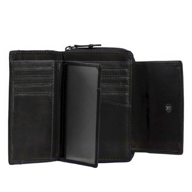 Geldbörse Ascot mit RFID-Schutz, Farbe: schwarz, cognac, Marke: The Chesterfield Brand, Abmessungen in cm: 13.5x9x3, Bild 3 von 5