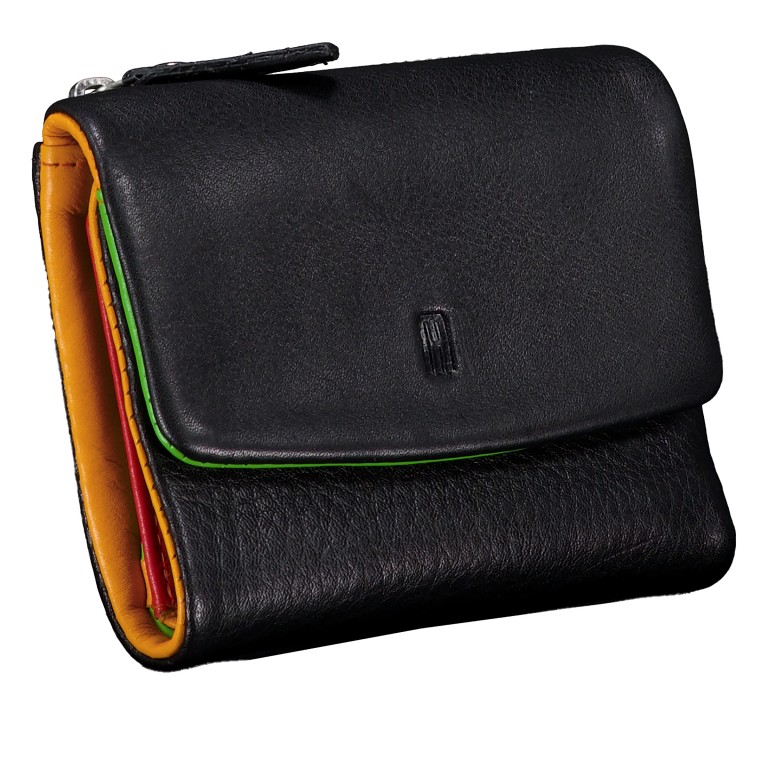 Geldbörse Nappa mit RFID-Schutz, Farbe: schwarz, blau/petrol, rot/weinrot, beige, Marke: Hausfelder Manufaktur, Abmessungen in cm: 11.5x9.2x2.5, Bild 2 von 5