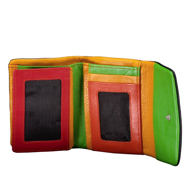 Geldbörse Nappa mit RFID-Schutz, Farbe: schwarz, blau/petrol, rot/weinrot, beige, Marke: Hausfelder Manufaktur, Abmessungen in cm: 11.5x9.2x2.5, Bild 5 von 5