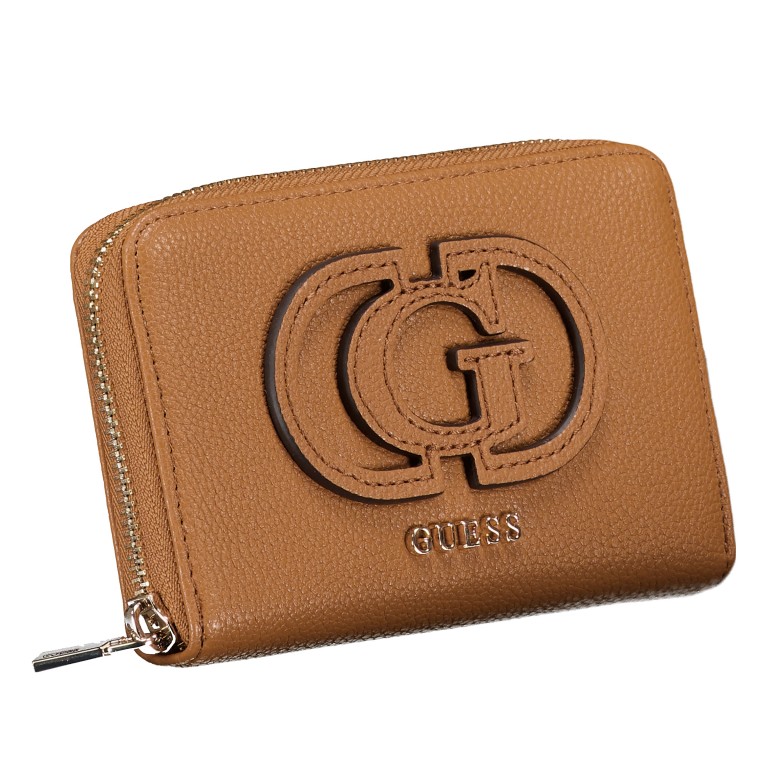 Geldbörse Calebra, Farbe: schwarz, cognac, Marke: Guess, Abmessungen in cm: 14.3x9.7x2.5, Bild 2 von 4