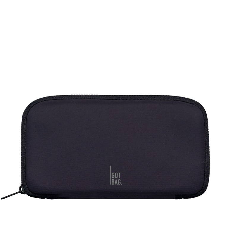 Geldbörse Wallet02, Farbe: schwarz, taupe/khaki, Marke: Got Bag, Abmessungen in cm: 18.5x10.5x2, Bild 1 von 4