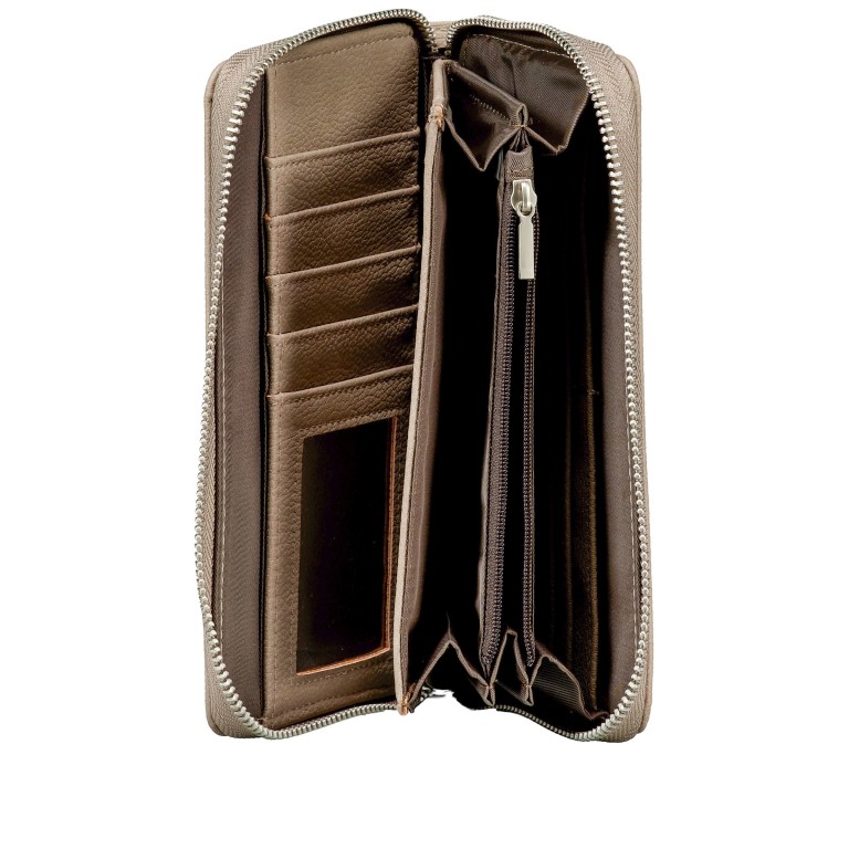 Geldbörse Mademoiselle Wallet MW2, Farbe: schwarz, anthrazit, grau, blau/petrol, braun, cognac, taupe/khaki, grün/oliv, rot/weinrot, rosa/pink, beige, Marke: Zwei, Abmessungen in cm: 19.5x10x3, Bild 5 von 5