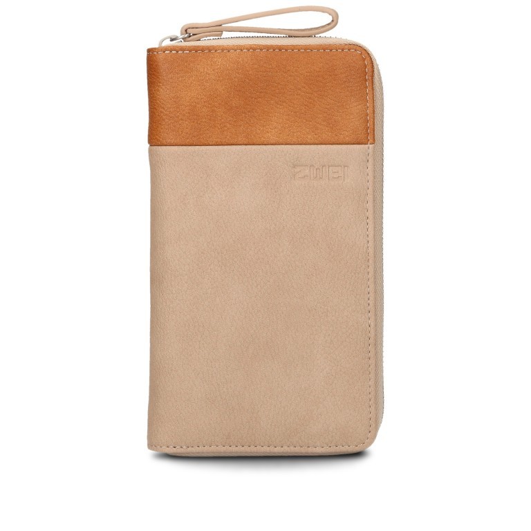 Geldbörse Eva Wallet EV2, Farbe: schwarz, grau, blau/petrol, braun, cognac, taupe/khaki, grün/oliv, rosa/pink, gelb, beige, Marke: Zwei, Abmessungen in cm: 19x11x3, Bild 1 von 4