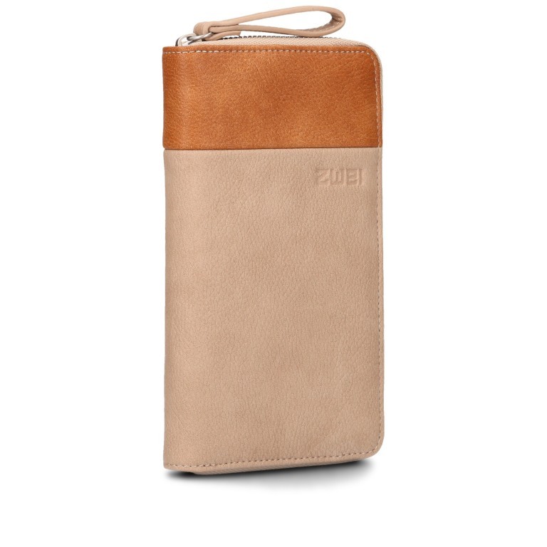 Geldbörse Eva Wallet EV2, Farbe: schwarz, grau, blau/petrol, braun, cognac, taupe/khaki, grün/oliv, rosa/pink, gelb, beige, Marke: Zwei, Abmessungen in cm: 19x11x3, Bild 2 von 4