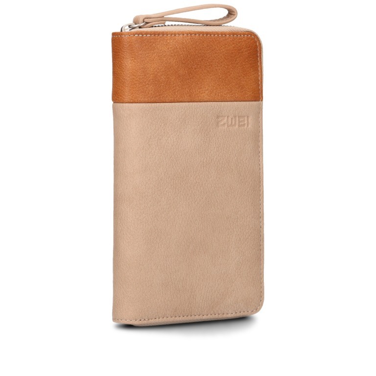 Geldbörse Eva Wallet EV2 Canvas Korn, Farbe: cognac, Marke: Zwei, EAN: 4250257919723, Abmessungen in cm: 19x11x3, Bild 2 von 6