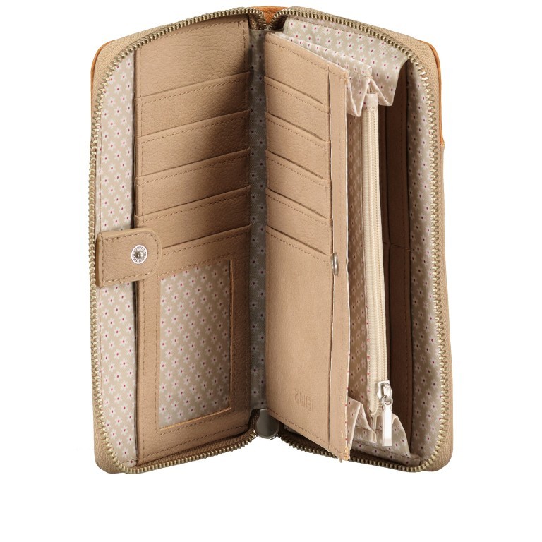 Geldbörse Eva Wallet EV2, Farbe: schwarz, grau, blau/petrol, braun, cognac, taupe/khaki, grün/oliv, rosa/pink, gelb, beige, Marke: Zwei, Abmessungen in cm: 19x11x3, Bild 4 von 4