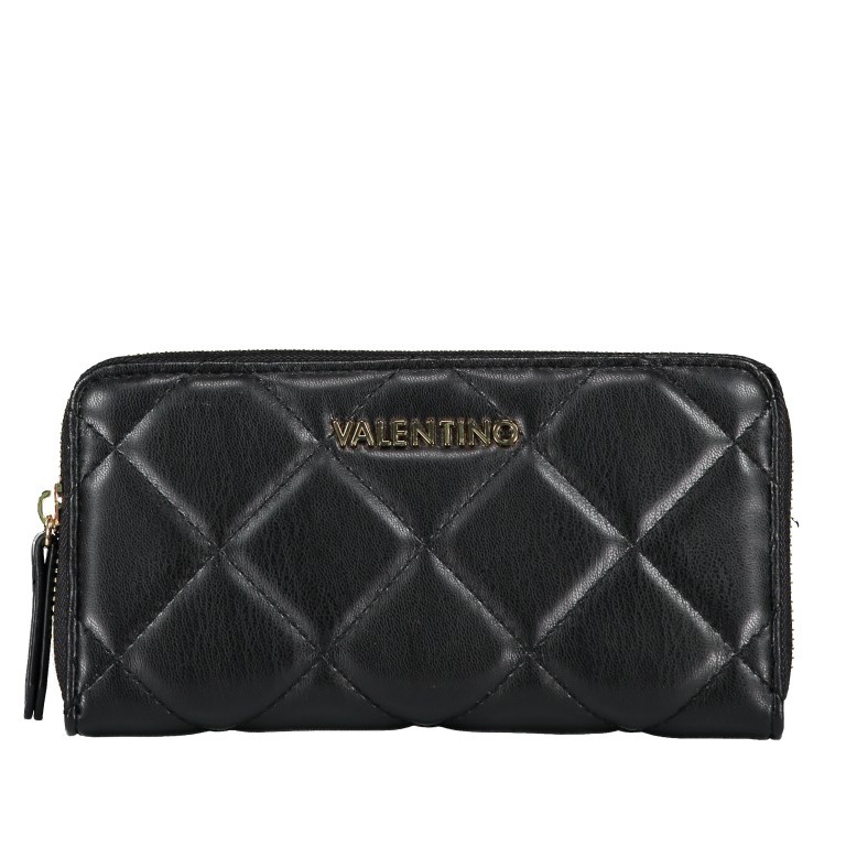 Geldbörse Ocarina, Farbe: schwarz, grün/oliv, beige, Marke: Valentino Bags, Abmessungen in cm: 19x10x2, Bild 1 von 3