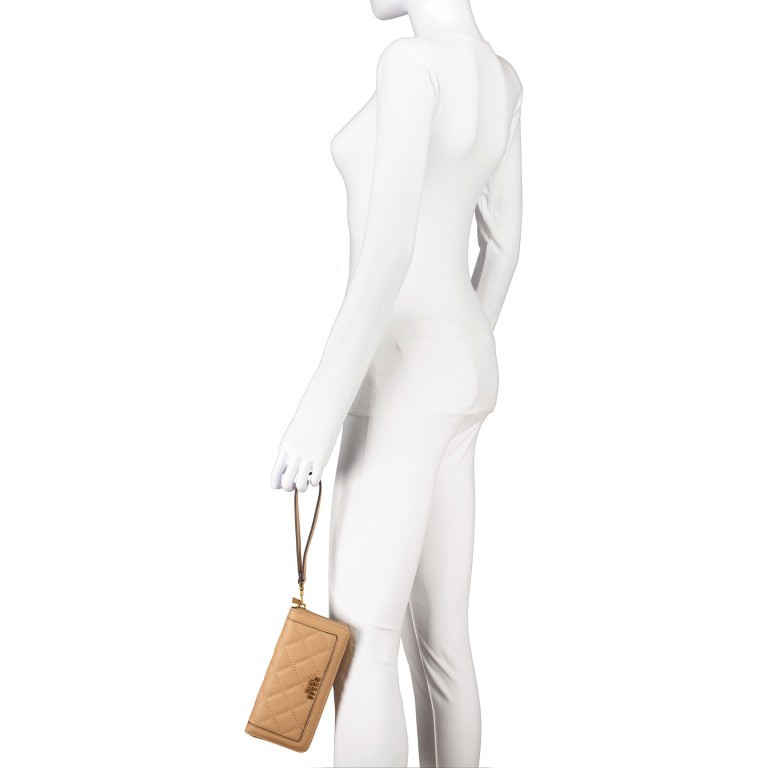 Geldbörse Abey mit abnehmbarer Handschlaufe Beige, Farbe: beige, Marke: Guess, EAN: 0190231595182, Abmessungen in cm: 20.3x10x3, Bild 4 von 5