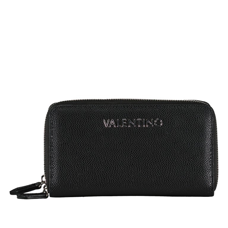 Geldbörse Divina, Farbe: schwarz, taupe/khaki, rot/weinrot, beige, metallic, Marke: Valentino Bags, Abmessungen in cm: 19x11x3, Bild 1 von 5