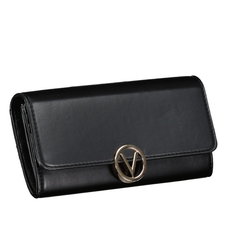 Geldbörse July Nero, Farbe: schwarz, Marke: Valentino Bags, EAN: 8058043931388, Abmessungen in cm: 19.5x9.5x3, Bild 2 von 4