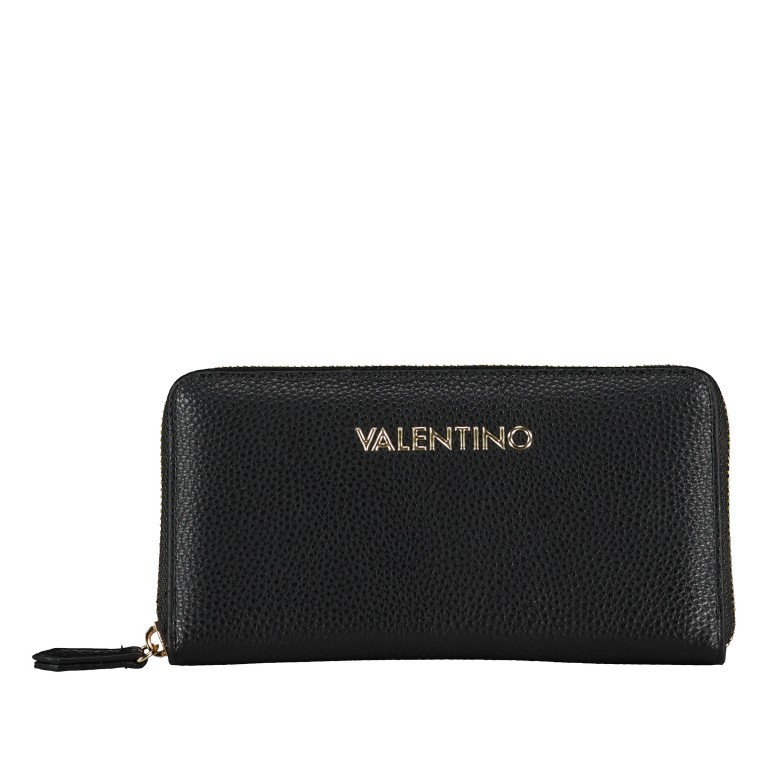 Geldbörse Brixton, Farbe: schwarz, beige, Marke: Valentino Bags, Abmessungen in cm: 19x10x2.5, Bild 1 von 4