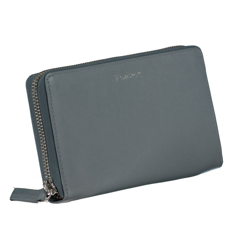Geldbörse Luise 453 mit RFID-Schutz, Farbe: blau/petrol, taupe/khaki, grün/oliv, rosa/pink, orange, beige, Marke: Flanigan, Abmessungen in cm: 18.5x10.5x2.5, Bild 2 von 4