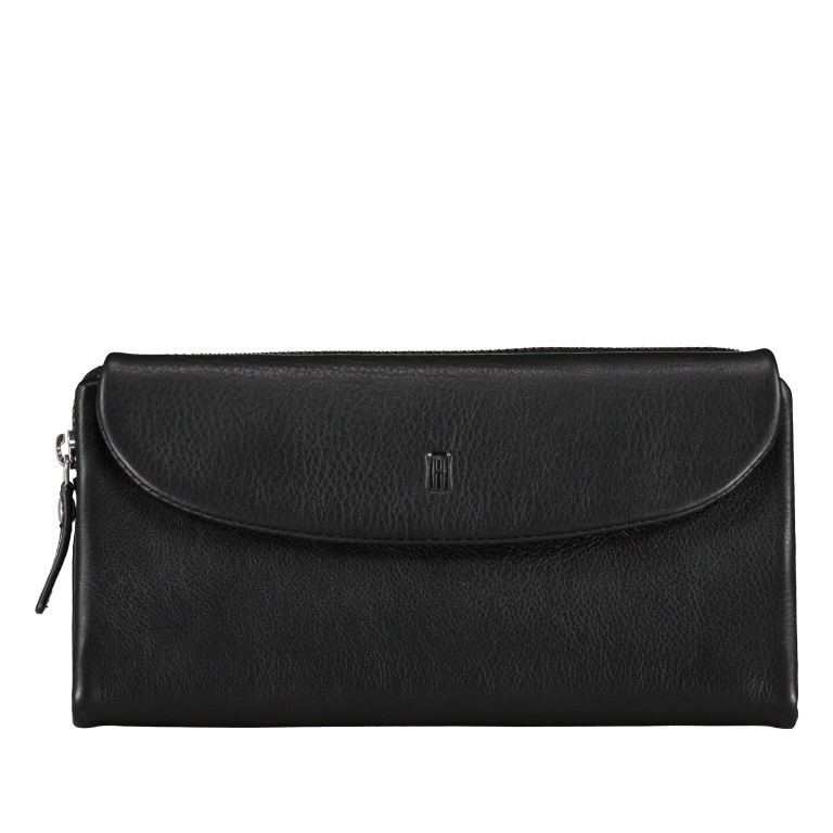Geldbörse Nappa, Farbe: schwarz, blau/petrol, rot/weinrot, beige, Marke: Hausfelder Manufaktur, Abmessungen in cm: 19x10.5x2.5, Bild 1 von 5