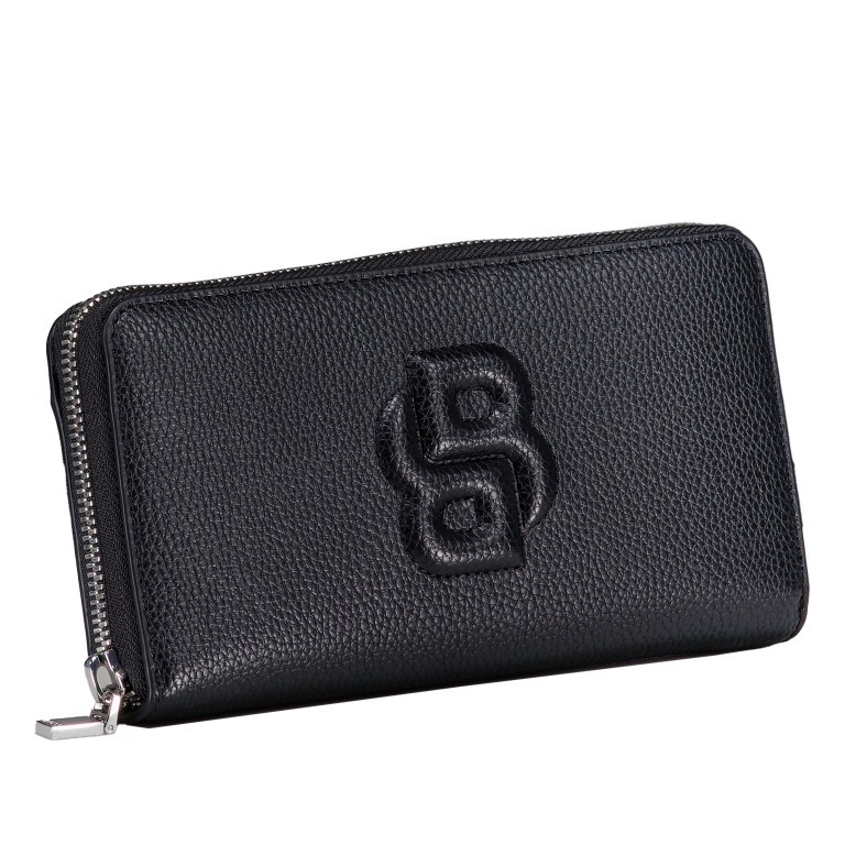 Geldbörse Anett Ziparound, Farbe: schwarz, blau/petrol, cognac, beige, Marke: BOSS, Abmessungen in cm: 19x10x2.5, Bild 2 von 4