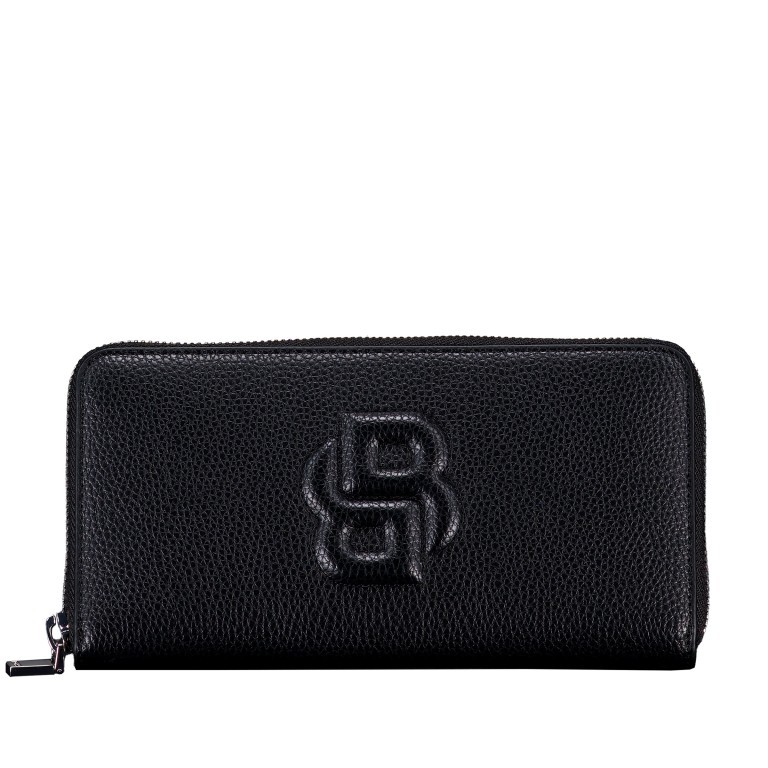 Geldbörse Anett Ziparound, Farbe: schwarz, blau/petrol, cognac, beige, Marke: BOSS, Abmessungen in cm: 19x10x2.5, Bild 1 von 4