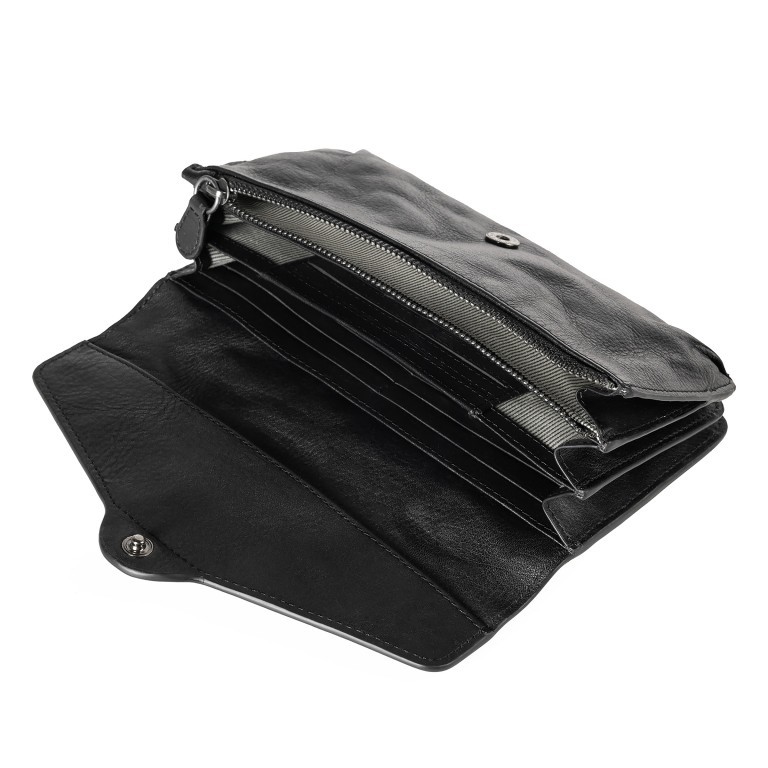 Geldbörse Grandma's Luxury Club Charlene mit RFID-Schutz, Farbe: schwarz, blau/petrol, cognac, beige, Marke: Aunts & Uncles, Abmessungen in cm: 19.5x11x2.5, Bild 4 von 6