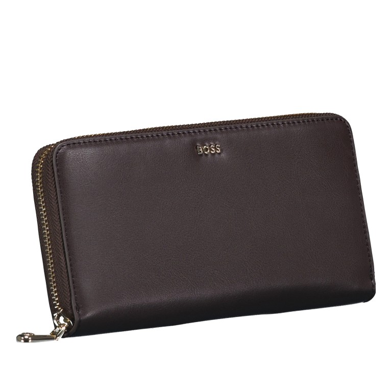 Geldbörse Numah Ziparound, Farbe: schwarz, braun, rot/weinrot, Marke: BOSS, Abmessungen in cm: 19x10.5x2.5, Bild 2 von 4