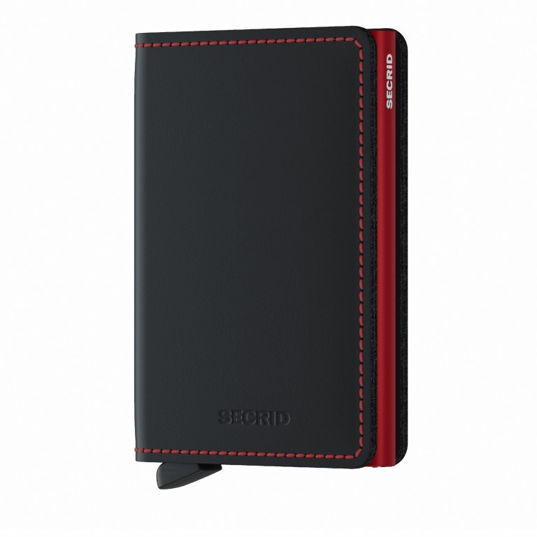 Geldbörse Slimwallet Matte, Farbe: schwarz, blau/petrol, braun, rot/weinrot, gelb, Marke: Secrid, Abmessungen in cm: 6.8x10.2x1.6, Bild 1 von 1