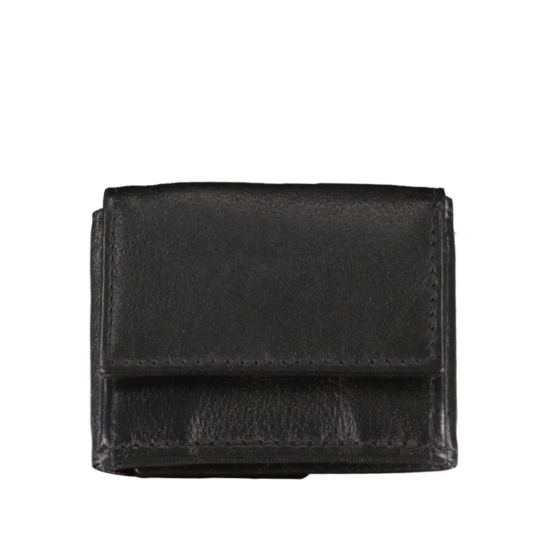 Wickelbörse Nappa, Farbe: schwarz, rot/weinrot, Marke: Hausfelder Manufaktur, Abmessungen in cm: 7x5.5x1.5, Bild 3 von 5