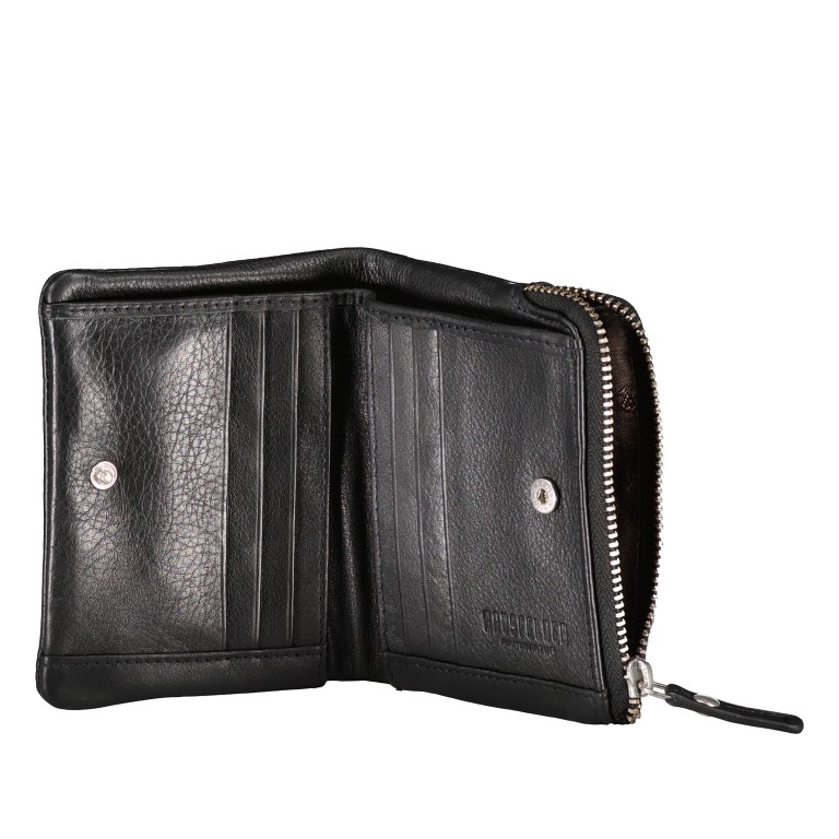 Geldbörse Nappa, Farbe: schwarz, anthrazit, blau/petrol, rot/weinrot, flieder/lila, rosa/pink, beige, Marke: Hausfelder Manufaktur, Abmessungen in cm: 9.5x11.5x2.5, Bild 4 von 4