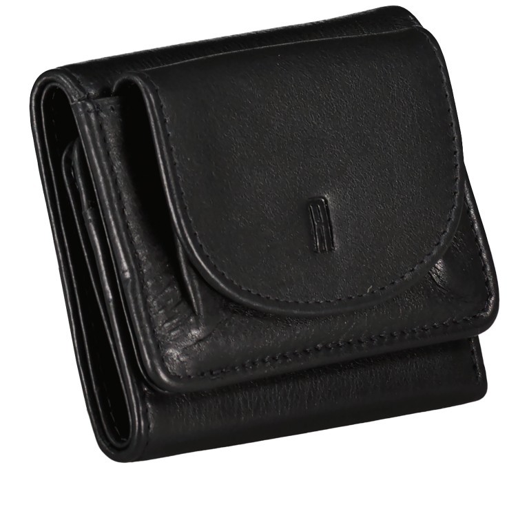 Geldbörse Nappa mit RFID-Schutz, Farbe: schwarz, anthrazit, blau/petrol, rot/weinrot, rosa/pink, beige, Marke: Hausfelder Manufaktur, Abmessungen in cm: 10x8x2, Bild 2 von 5