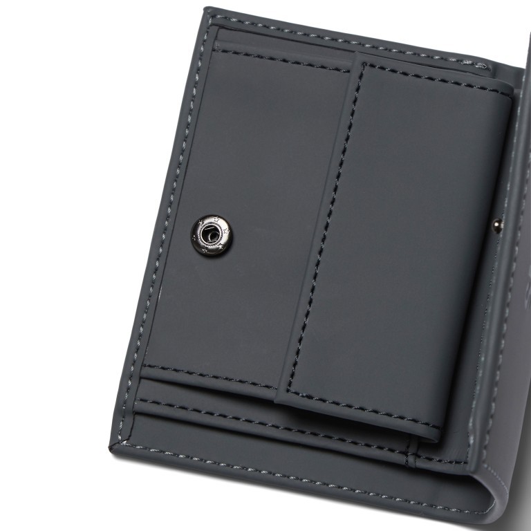 Geldbörse Folded Wallet Slate, Farbe: grau, Marke: Rains, EAN: 5711747518400, Abmessungen in cm: 9x11x1.5, Bild 3 von 4