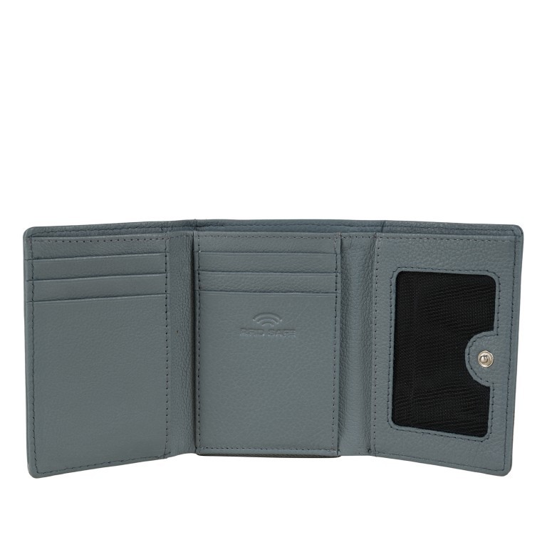 Geldbörse Luise 454 mit RFID-Schutz, Farbe: schwarz, blau/petrol, taupe/khaki, grün/oliv, rosa/pink, orange, beige, Marke: Flanigan, Abmessungen in cm: 11x8.5x4, Bild 4 von 5