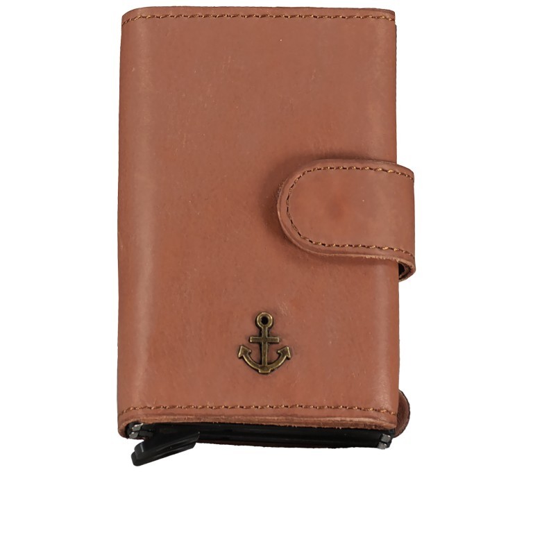 Mini-Geldbörse Anchor-Love Robin 2 SL-13247 Cardcase, Farbe: anthrazit, braun, cognac, Marke: Harbour 2nd, Abmessungen in cm: 6.5x10x2.5, Bild 1 von 4