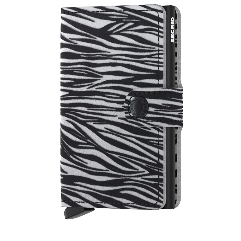 Geldbörse Miniwallet Zebra mit RFID-Schutz, Farbe: schwarz, beige, Marke: Secrid, Abmessungen in cm: 6.5x10.2x1.2, Bild 1 von 5