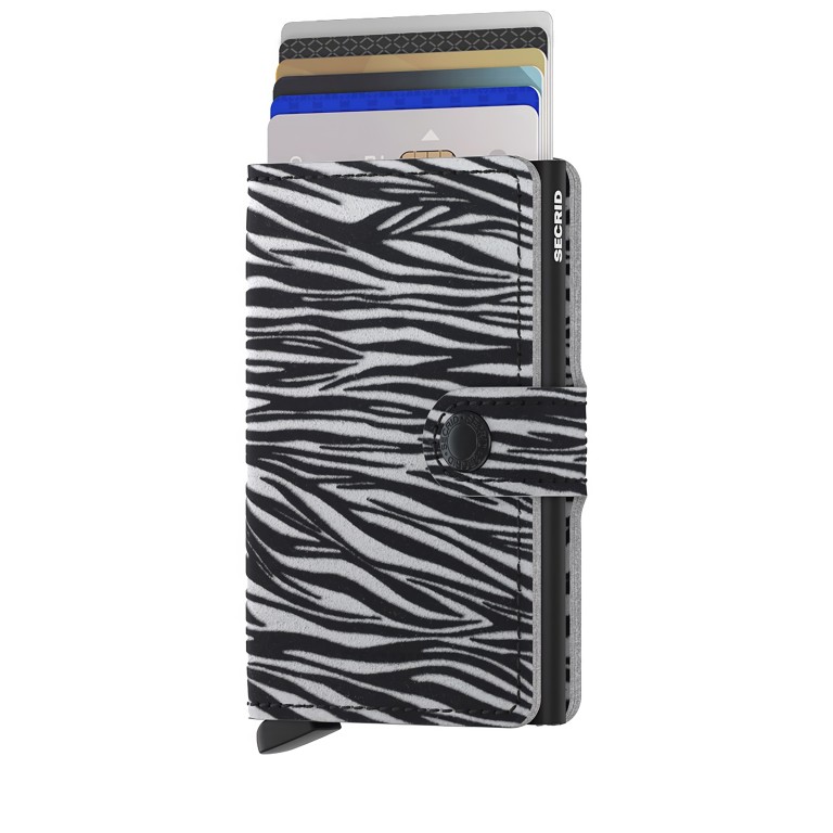 Geldbörse Miniwallet Zebra mit RFID-Schutz, Farbe: schwarz, beige, Marke: Secrid, Abmessungen in cm: 6.5x10.2x1.2, Bild 5 von 5