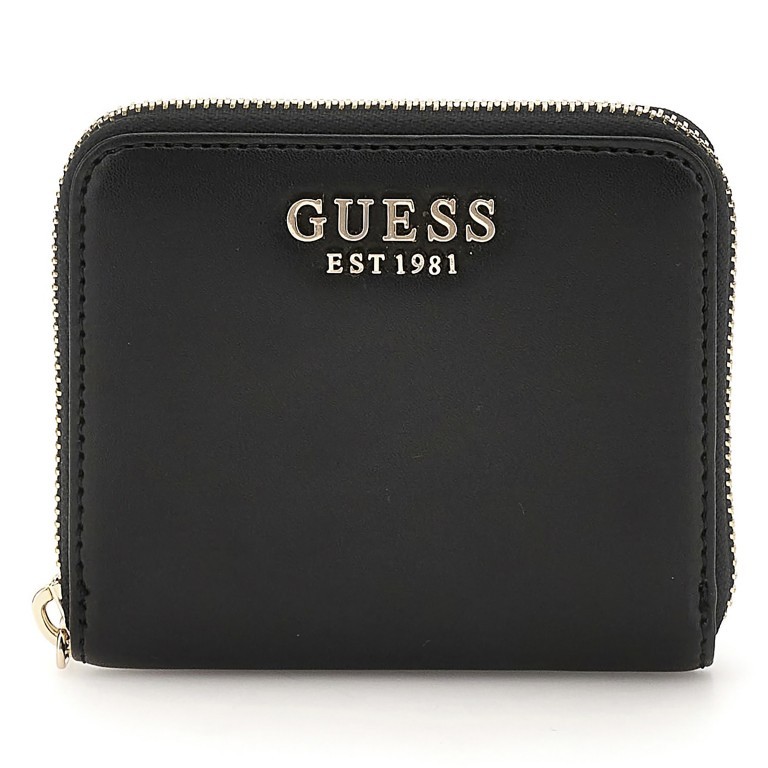 Geldbörse Laurel, Farbe: schwarz, beige, Marke: Guess, Abmessungen in cm: 11.3x9.5x2.5, Bild 1 von 4