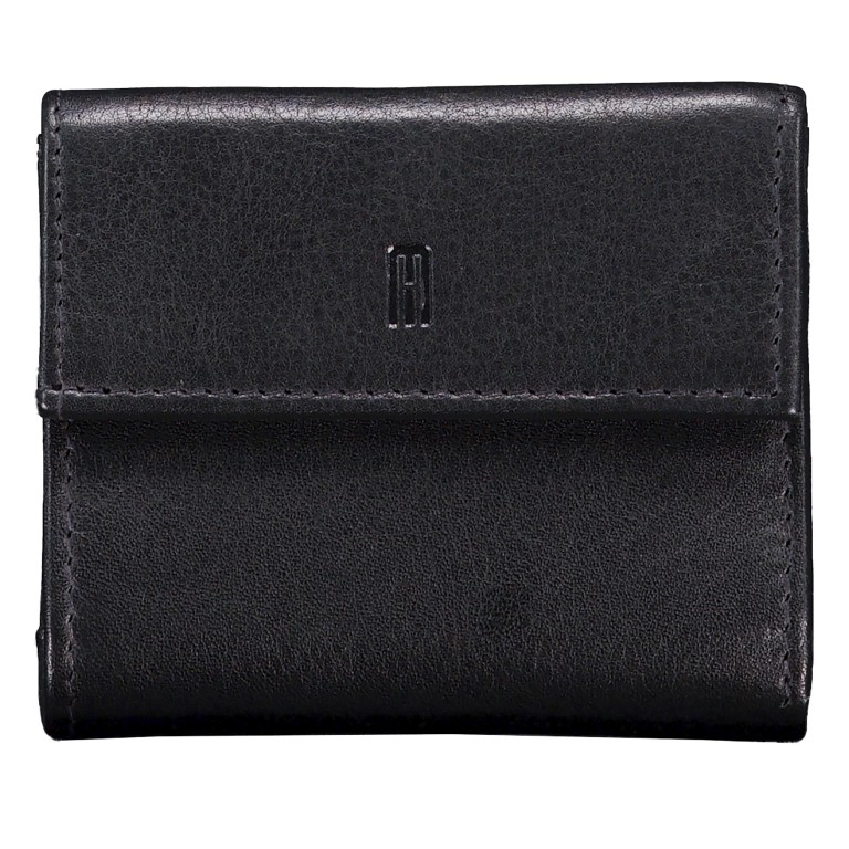 Geldbörse Nappa mit RFID-Schutz, Farbe: schwarz, blau/petrol, rot/weinrot, rosa/pink, beige, Marke: Hausfelder Manufaktur, Abmessungen in cm: 9.8x8.5x3, Bild 1 von 5