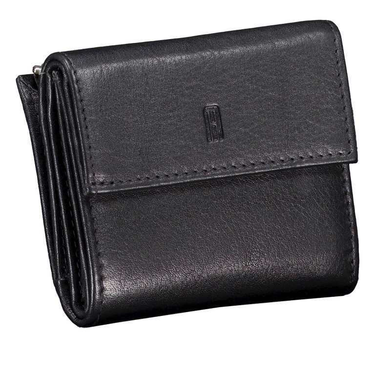 Geldbörse Nappa mit RFID-Schutz, Farbe: schwarz, blau/petrol, rot/weinrot, rosa/pink, beige, Marke: Hausfelder Manufaktur, Abmessungen in cm: 9.8x8.5x3, Bild 2 von 5