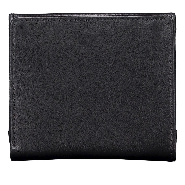 Geldbörse Nappa mit RFID-Schutz, Farbe: schwarz, rot/weinrot, Marke: Hausfelder Manufaktur, Abmessungen in cm: 10x9x1.8, Bild 3 von 5