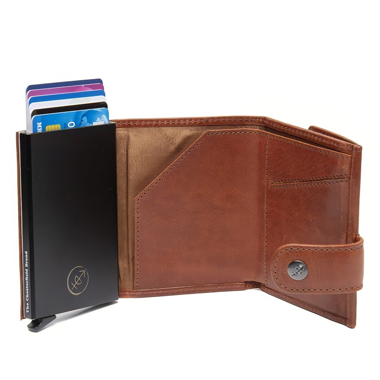 Geldbörse Novum Series Varrano mit RFID-Schutz, Farbe: schwarz, braun, cognac, Marke: The Chesterfield Brand, Abmessungen in cm: 7x10x2, Bild 3 von 8