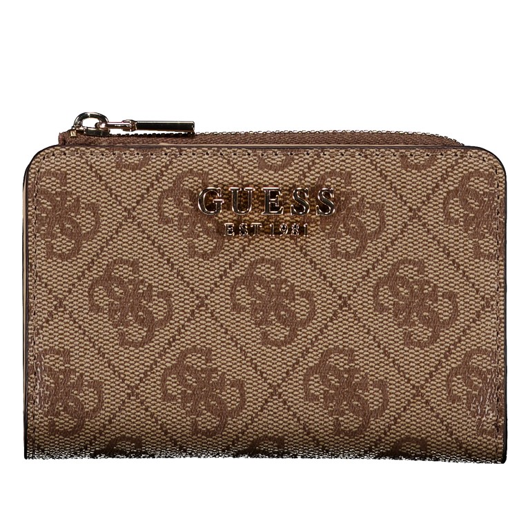 Geldbörse Laurel II 4G-Logo, Farbe: anthrazit, braun, taupe/khaki, Marke: Guess, Abmessungen in cm: 12.3x8x2, Bild 1 von 4