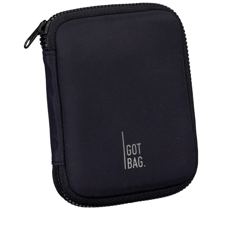 Geldbörse Wallet01, Farbe: schwarz, taupe/khaki, Marke: Got Bag, Abmessungen in cm: 10x10x1.5, Bild 2 von 4