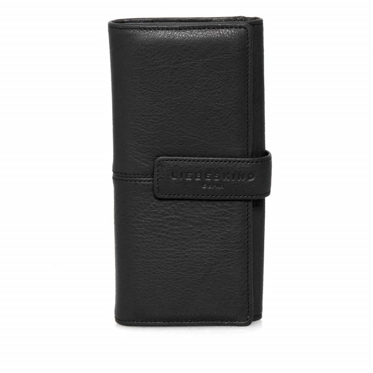 Geldbörse Vintage Leonie Wallet Black, Farbe: schwarz, Marke: Liebeskind Berlin, EAN: 4051436837728, Abmessungen in cm: 19x9.5x3.5, Bild 1 von 4