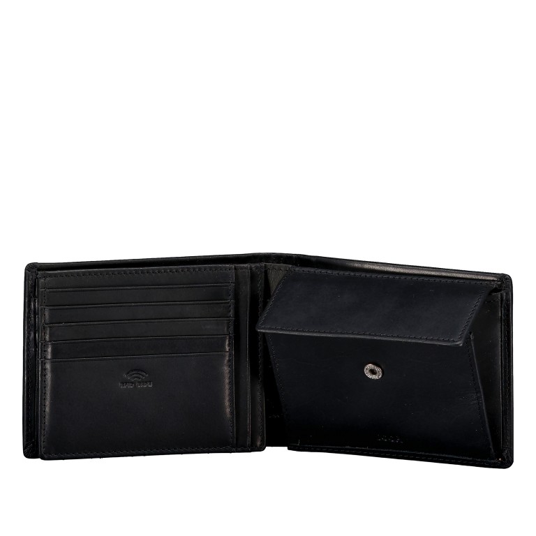 Geldbörse Cerratano Typhon MH9, Farbe: schwarz, cognac, Marke: Joop!, Abmessungen in cm: 12.5x9.5x2.5, Bild 4 von 4