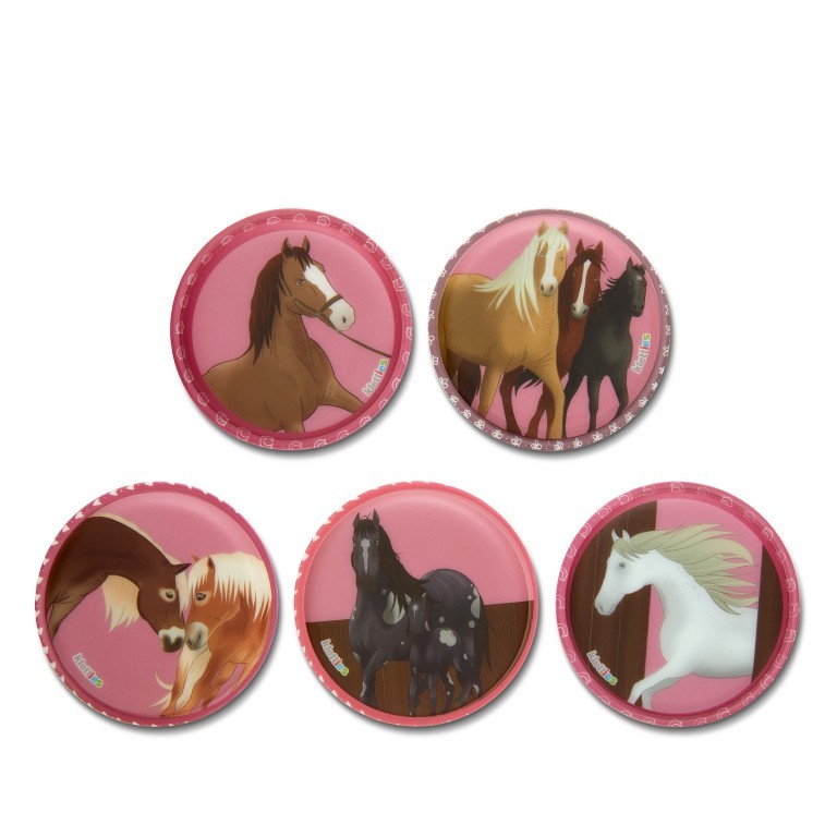 Klettie Set Pferde im Galopp, Farbe: rosa/pink, Marke: Ergobag, EAN: 4057081122196, Bild 1 von 1