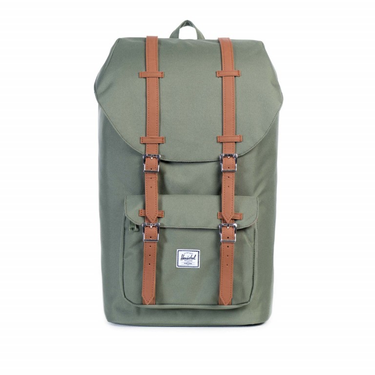 Rucksack Little America Volumen 23 Liter Deep Lichen Green, Farbe: grün/oliv, Marke: Herschel, EAN: 0828432083015, Abmessungen in cm: 28x50x17, Bild 1 von 4