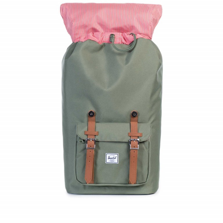 Rucksack Little America Volumen 23 Liter Deep Lichen Green, Farbe: grün/oliv, Marke: Herschel, EAN: 0828432083015, Abmessungen in cm: 28x50x17, Bild 3 von 4