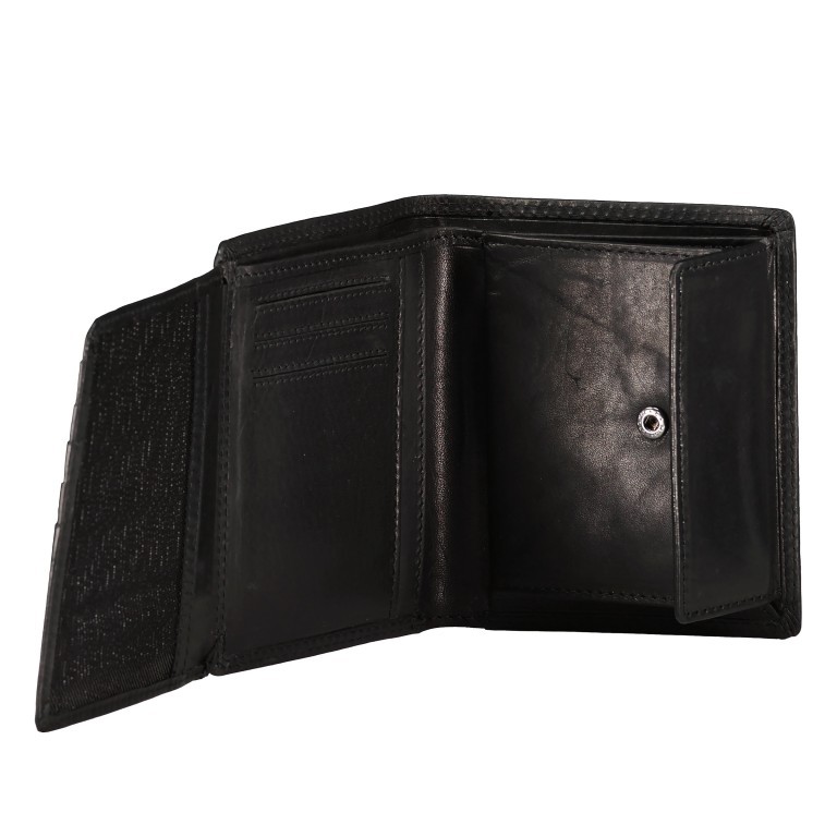 Geldbörse Nature, Farbe: schwarz, braun, Marke: Hausfelder Manufaktur, Abmessungen in cm: 10.2x12.2x2, Bild 5 von 5