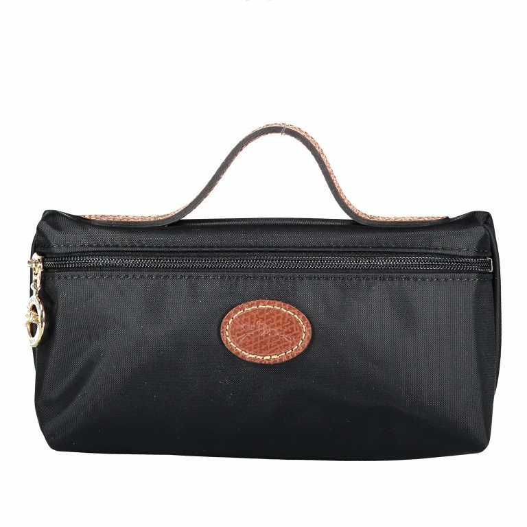 Kosmetiktasche Le Pliage Pochette Schwarz, Farbe: schwarz, Marke: Longchamp, EAN: 3597921030812, Abmessungen in cm: 19x10x6, Bild 1 von 1