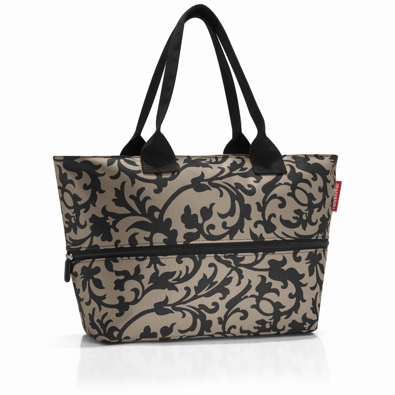 Shopper E1 erweiterbar Taupe Baroque, Farbe: taupe/khaki, Marke: Reisenthel, EAN: 4012013569401, Abmessungen in cm: 50x26.5x15.5, Bild 1 von 3