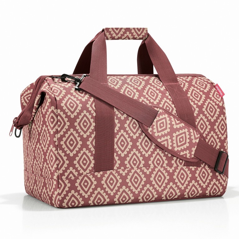 Reisetasche Allrounder L Diamonds Rouge, Farbe: rot/weinrot, Marke: Reisenthel, EAN: 4012013705182, Abmessungen in cm: 48x39.5x29, Bild 1 von 2