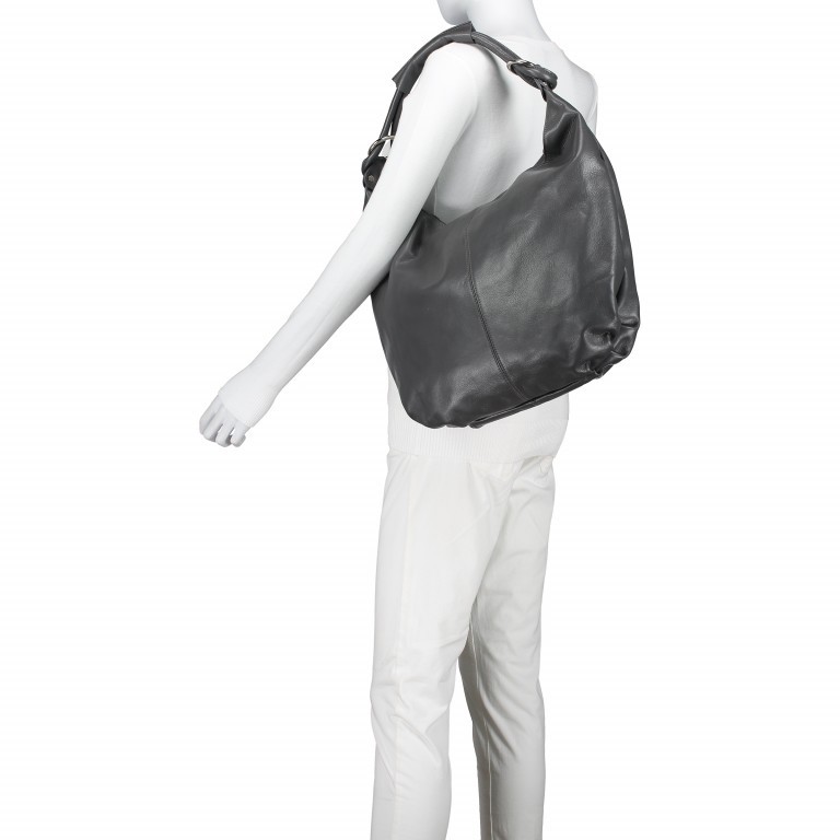 Tasche Savage Grau, Farbe: grau, Marke: Hausfelder Manufaktur, Abmessungen in cm: 43x35x11, Bild 3 von 5